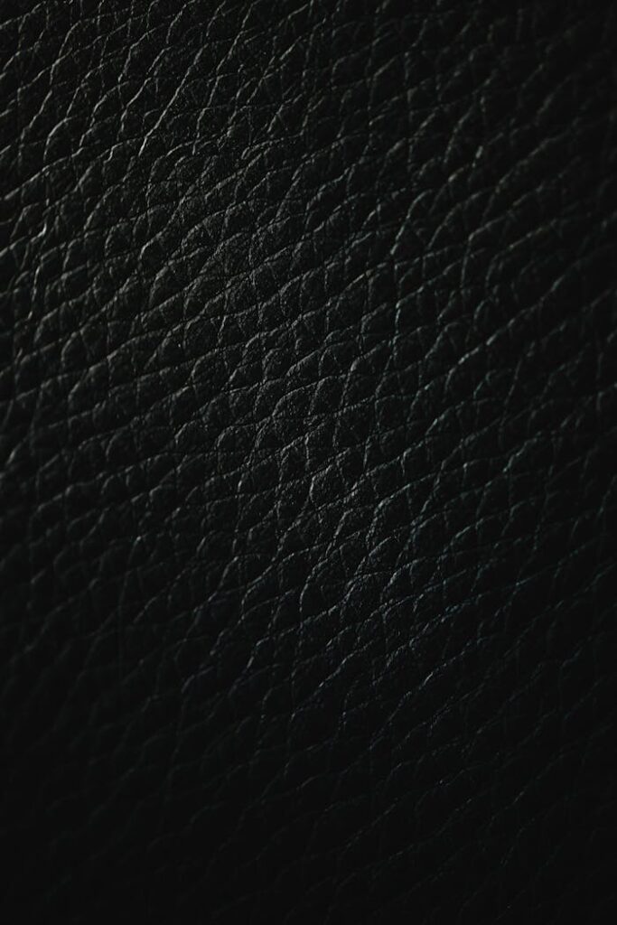 Macro Shot of Black Leather